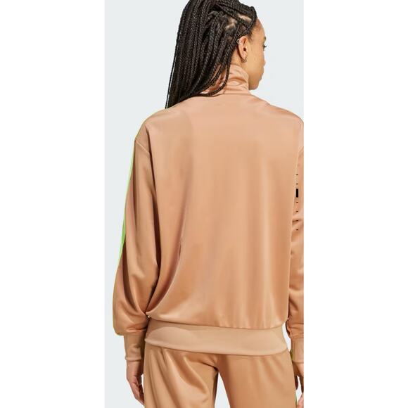 NEW ADIDAS Firebird Track Jacket Women Small Cardboard/Green - Picture 4 of 5